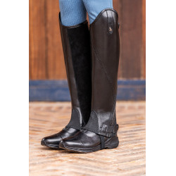 Mini-chaps Horze Wicklow com perfurações florais Preto