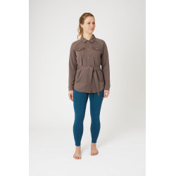 Camisa-jaqueta Alyssa feminina Horze Marrom cinza ferro Castanho Camisa-jaqueta Alyssa feminina Horze Marrom cinza ferro Castanho