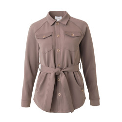Camisa-jaqueta Alyssa feminina Horze Marrom cinza ferro Castanho Camisa-jaqueta Alyssa feminina Horze Marrom cinza ferro Castanho