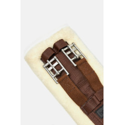 Cilindro de dressage Tartu em neoprene com pele sintética não removível Horze Marron demitasse Castanho Cilindro de dressage Tartu em neoprene com pele sintética não removível Horze Marron demitasse Castanho