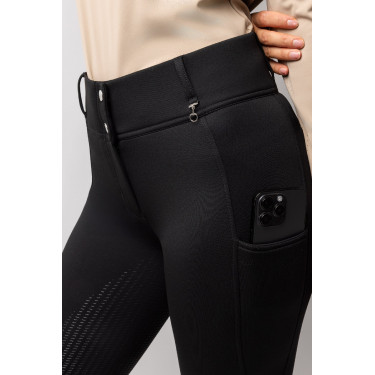 Calça Térmica com Assento Total Mira Feminina Horze Preto