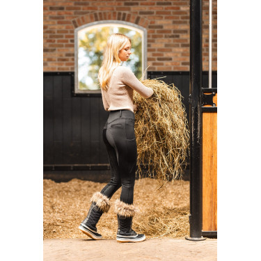 Calça Térmica com Assento Total Mira Feminina Horze Preto