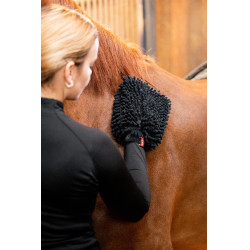 Luva de limpeza em microfibra Horze Preto