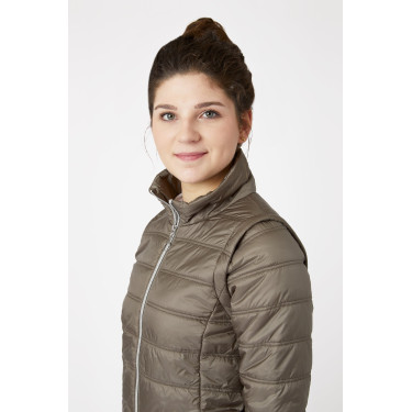 Casaco acolchoado Horze Natalie com mangas removíveis feminino Castanho morel