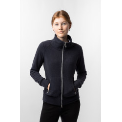 Casaco de equitação polar Horze Ellie feminino Marinho escuro Azul
