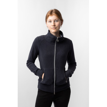 Casaco de equitação polar Horze Ellie feminino Marinho escuro Azul