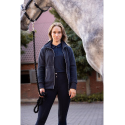 Casaco de equitação polar Horze Ellie feminino Marinho escuro Azul
