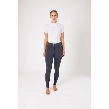 Calça de equitação com grip integral Meghan B Vertigo cintura alta feminina Azul-marinho escuro