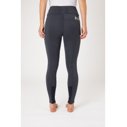 Calça de equitação com grip integral Meghan B Vertigo cintura alta feminina Azul-marinho escuro