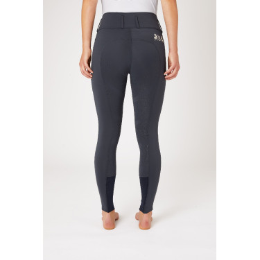 Calça de equitação com grip integral Meghan B Vertigo cintura alta feminina Azul-marinho escuro