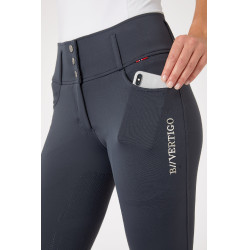 Calça de equitação com grip integral Meghan B Vertigo cintura alta feminina Azul-marinho escuro