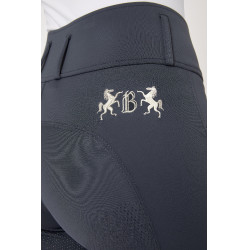 Calça de equitação com grip integral Meghan B Vertigo cintura alta feminina Azul-marinho escuro