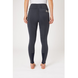 Calça de equitação com grip integral Meghan B Vertigo cintura alta feminina Azul-marinho escuro