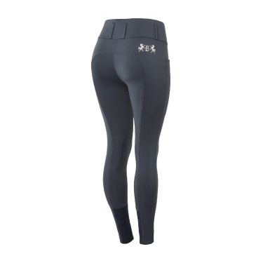 Calça de equitação com grip integral Meghan B Vertigo cintura alta feminina Azul-marinho escuro
