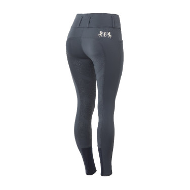 Calça de equitação com grip integral Meghan B Vertigo cintura alta feminina Azul-marinho escuro