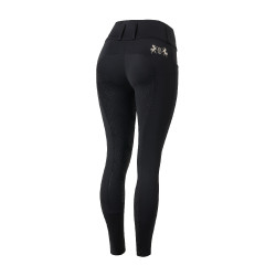 Calça de equitação com grip integral Meghan B Vertigo cintura alta feminina Preto Calça de equitação com grip integral Meghan B Vertigo cintura alta feminina Preto