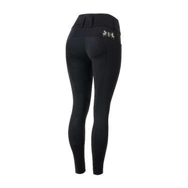Calça de equitação com grip integral Meghan B Vertigo cintura alta feminina Preto Calça de equitação com grip integral Meghan B Vertigo cintura alta feminina Preto