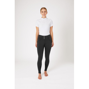 Calça de equitação com grip integral Meghan B Vertigo cintura alta feminina Preto Calça de equitação com grip integral Meghan B Vertigo cintura alta feminina Preto