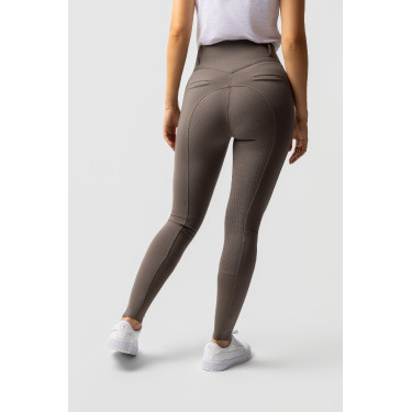 Calça com grip integral para todas as estações Horze Mira Castanho morel