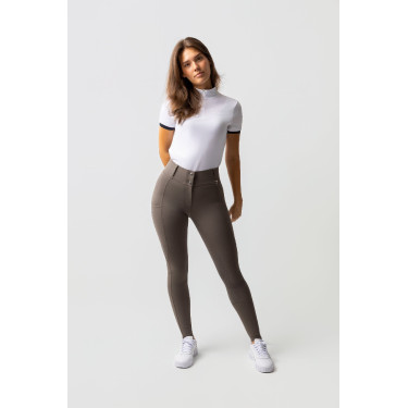 Calça com grip integral para todas as estações Horze Mira Castanho morel