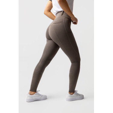 Calça com grip integral para todas as estações Horze Mira Castanho morel