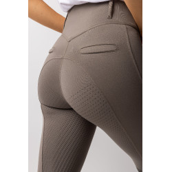 Calça com grip integral para todas as estações Horze Mira Castanho morel