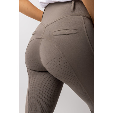 Calça com grip integral para todas as estações Horze Mira Castanho morel