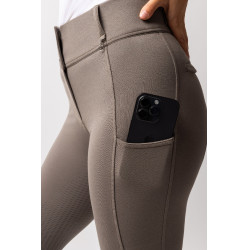 Calça com grip integral para todas as estações Horze Mira Castanho morel