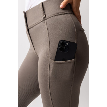 Calça com grip integral para todas as estações Horze Mira Castanho morel