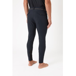 Calça de equitação com grip integral B Vertigo Damien masculino Cinza antracite escuro Cinzento