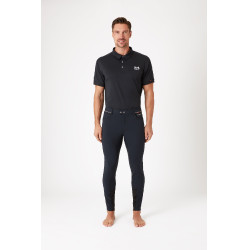 Calça de equitação com grip integral B Vertigo Damien masculino Cinza antracite escuro Cinzento