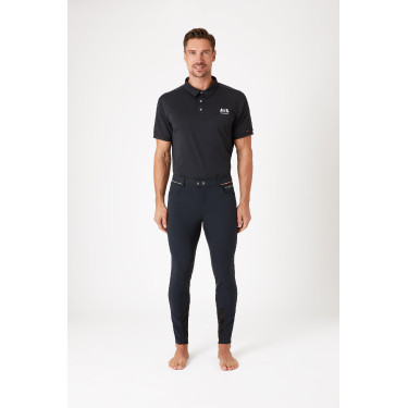 Calça de equitação com grip integral B Vertigo Damien masculino Cinza antracite escuro Cinzento