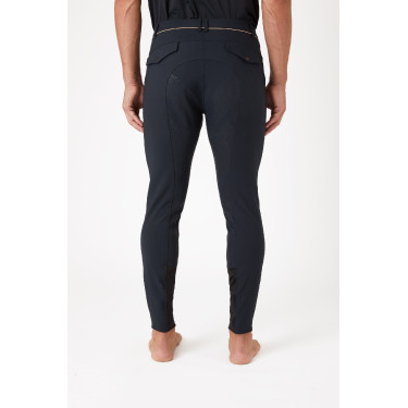 Calça de equitação com grip integral B Vertigo Damien masculino Cinza antracite escuro Cinzento