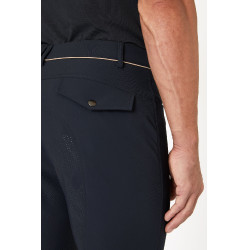 Calça de equitação com grip integral B Vertigo Damien masculino Cinza antracite escuro Cinzento