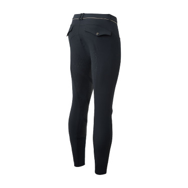 Calça de equitação com grip integral B Vertigo Damien masculino Cinza antracite escuro Cinzento