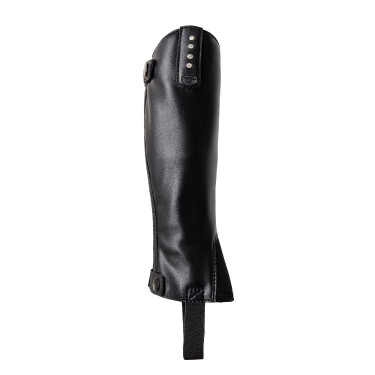 Mini-perneiras Horze Portland infantil com tira Preto Mini-perneiras Horze Portland infantil com tira Preto