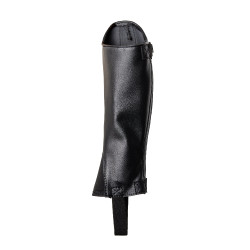 Mini-perneiras Horze Portland infantil com tira Preto Mini-perneiras Horze Portland infantil com tira Preto