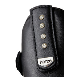 Mini-perneiras Horze Portland infantil com tira Preto Mini-perneiras Horze Portland infantil com tira Preto