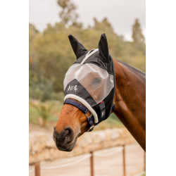 Máscara anti-moscas B Vertigo Delux com pelo sintético Marinho escuro Azul