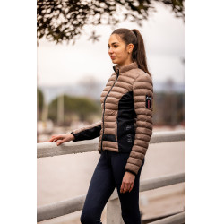 Casaco acolchoado ultraleve B Vertigo Simone feminino Biscoito de gengibre Bege