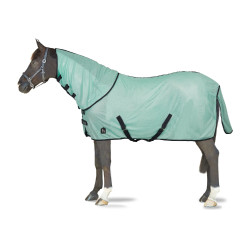 Cobertura anti-moscas Horze Paso Fino com pescoço removível e proteção UV Riacho verde Cobertura anti-moscas Horze Paso Fino com pescoço removível e proteção UV Riacho verde