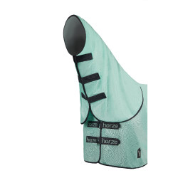 Cobertura anti-moscas Horze Paso Fino com pescoço removível e proteção UV Riacho verde Cobertura anti-moscas Horze Paso Fino com pescoço removível e proteção UV Riacho verde