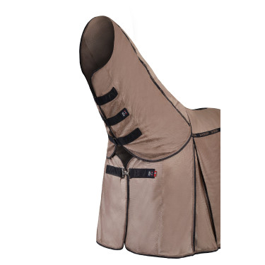 Capa anti-moscas Combo B Vertigo com cobertura de pescoço removível e proteção UV Biscoito de gengibre Bege Capa anti-moscas Combo B Vertigo com cobertura de pescoço removível e proteção UV Biscoito de gengibre Bege