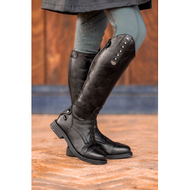 Botas Horze Portland infantil com strass Preto