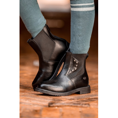 Botas Horze Portland strass infantil Preto