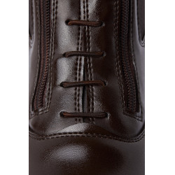Botas Horze couro Horze Kingston zíper duplo feminino Marrom café Castanho
