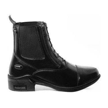 Botas Horze couro Horze Kingston zíper duplo feminino Preto
