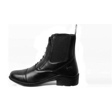 Botas Horze couro Horze Kingston zíper duplo feminino Preto
