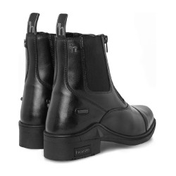 Botas Horze couro Horze Kingston zíper duplo feminino Preto
