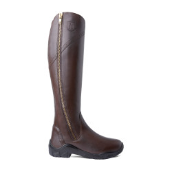 Botas forradas de couro Horze Aspen feminino Castanho escuro Botas forradas de couro Horze Aspen feminino Castanho escuro